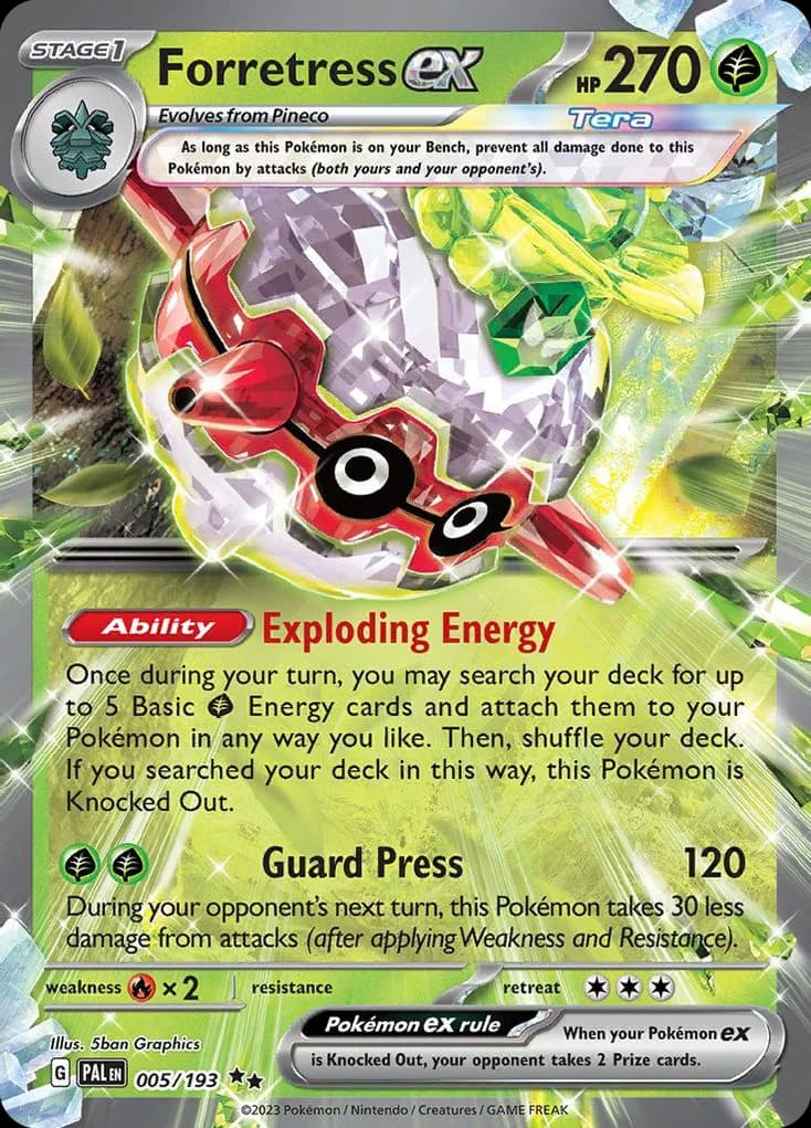 Paldea Evolved Forretress ex card front, 5/193