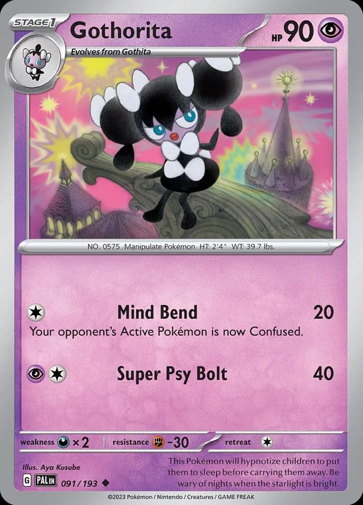 Paldea Evolved Gothorita card front, 91/193