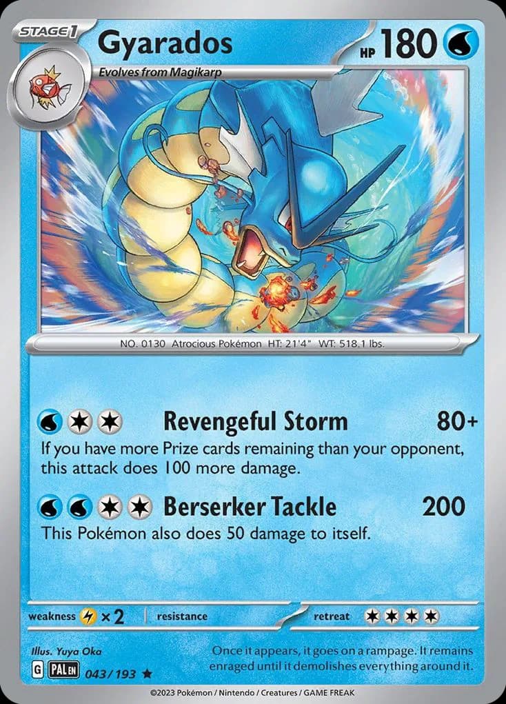 Gyarados card front, Paldea Evolved 43/193