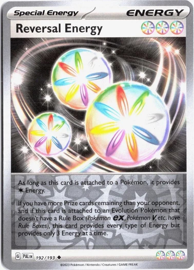 Reversal Energy reverse holo card front, Paldea Evolved 192/193
