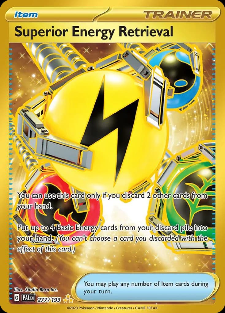 Paldea Evolved Superior Energy Retrieval card front, 277/193