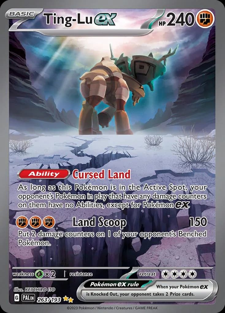 Paldea Evolved Ting-Lu ex card front, 263/193