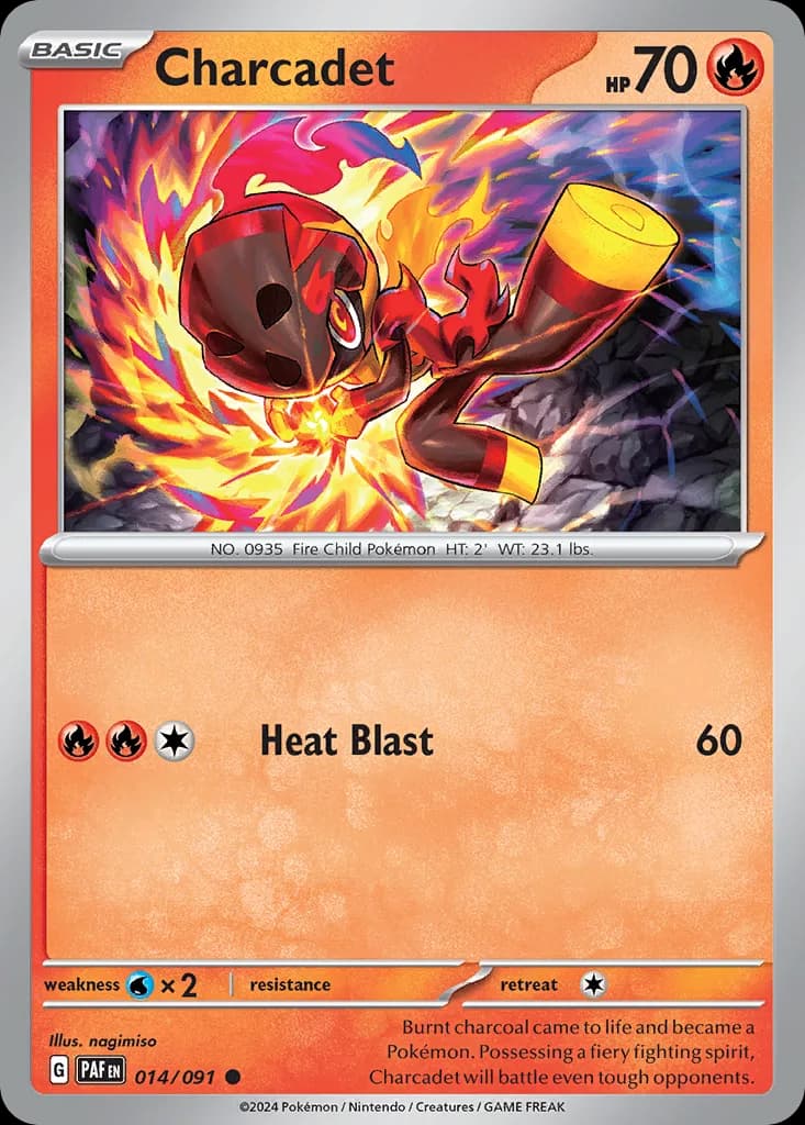 Paldean Fates Charcadet card front, 14/91