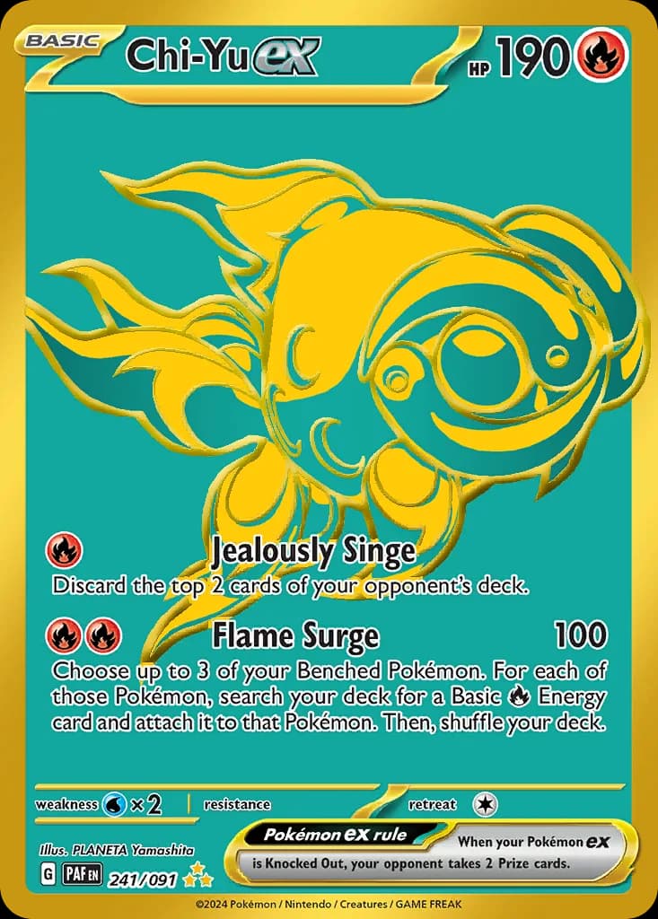 Paldean Fates Chi-Yu ex card front, 241/91