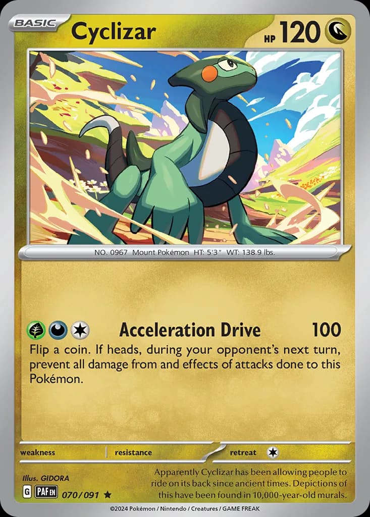 Paldean Fates Cyclizar card front, 70/91