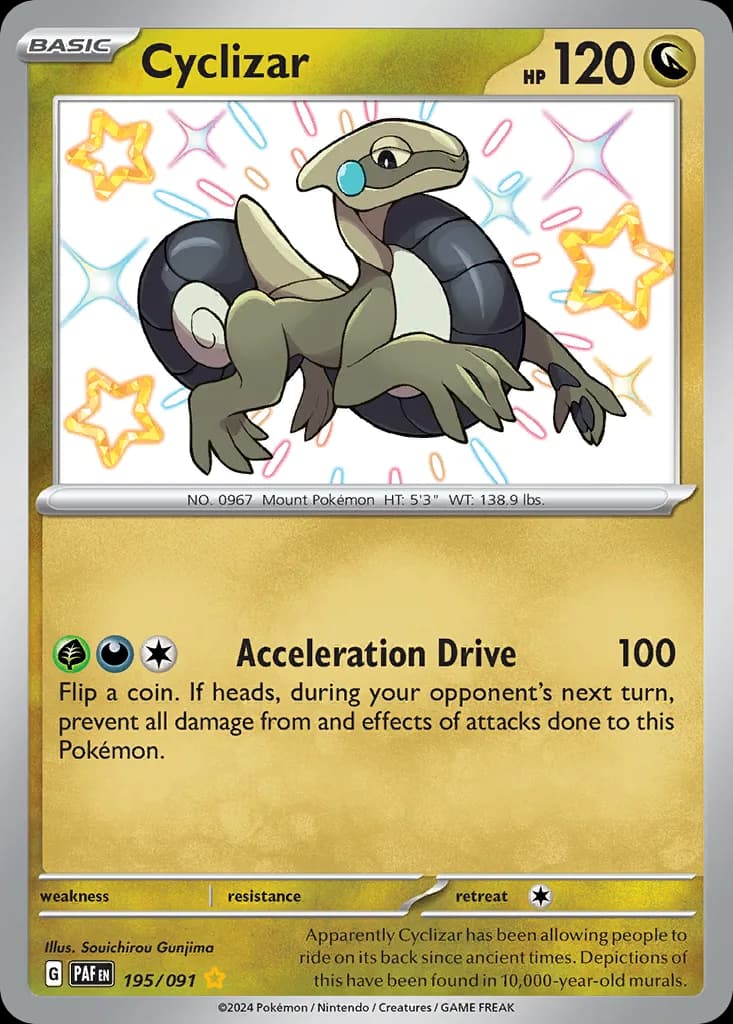Paldean Fates Cyclizar card front, 195/91