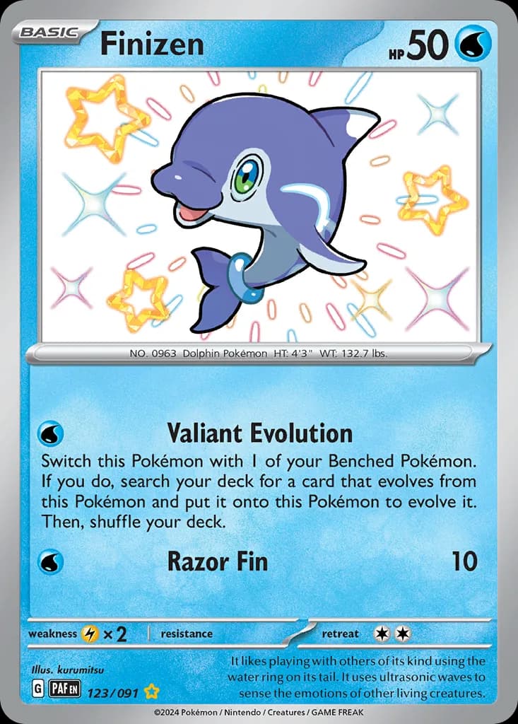 Paldean Fates Finizen card front, 123/91
