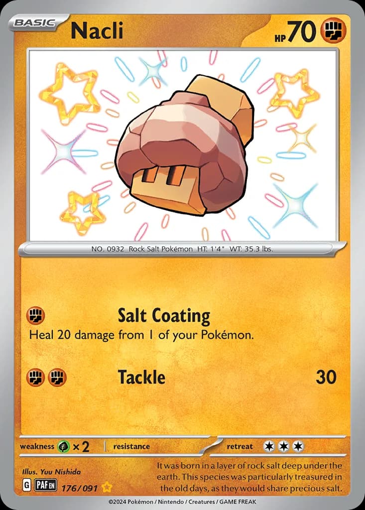 Paldean Fates Nacli card front, 176/91
