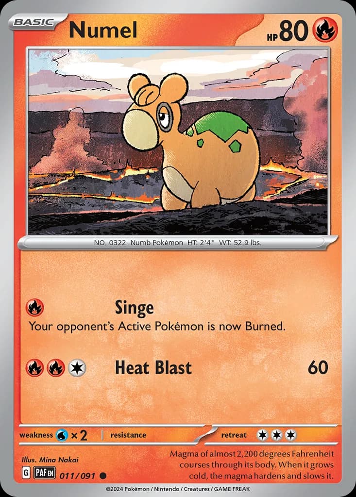 Paldean Fates Numel card front, 11/91