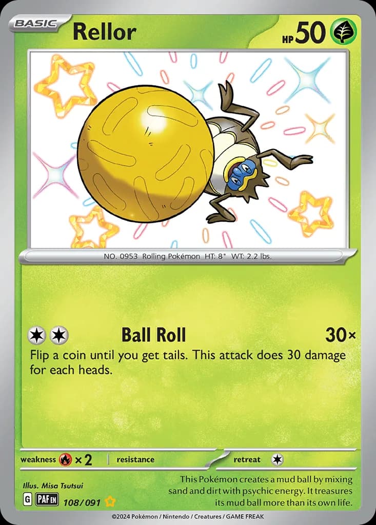 Paldean Fates Rellor card front, 108/91