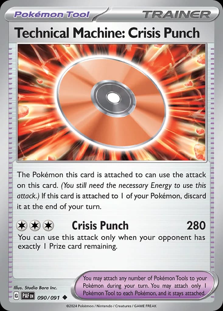 Paldean Fates Technical Machine: Crisis Punch card front, 90/91