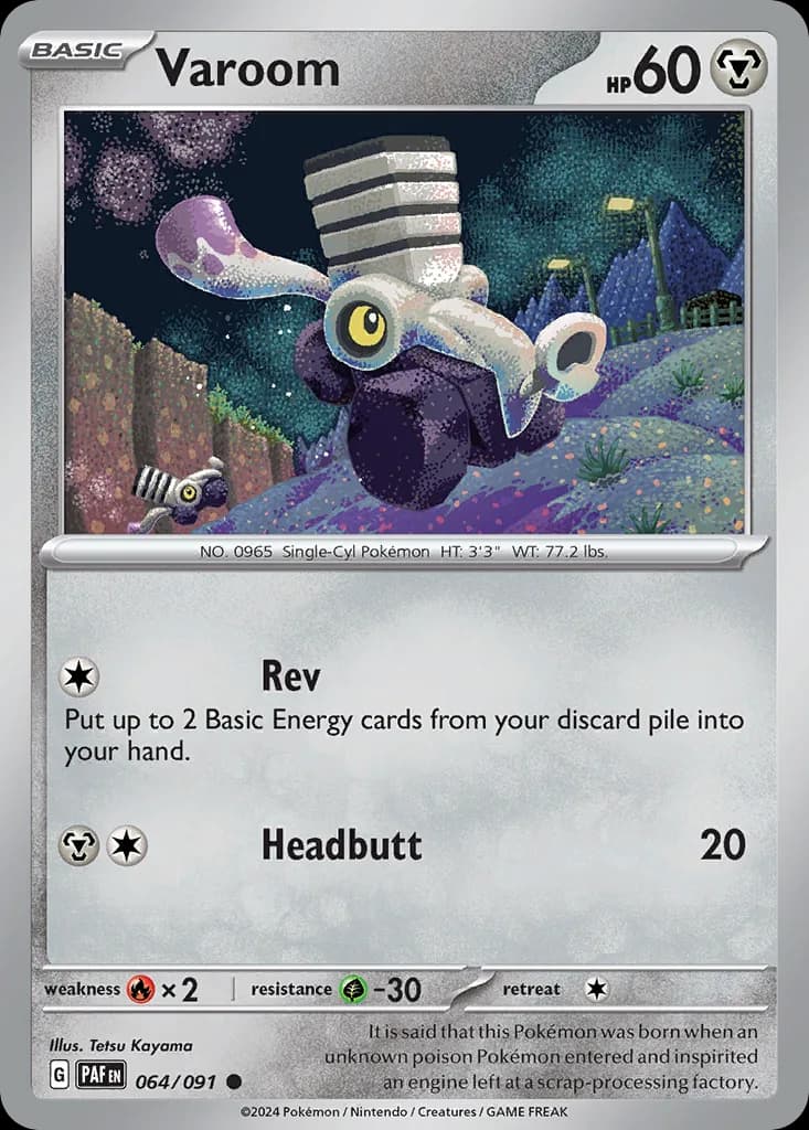 Paldean Fates Varoom card front, 64/91