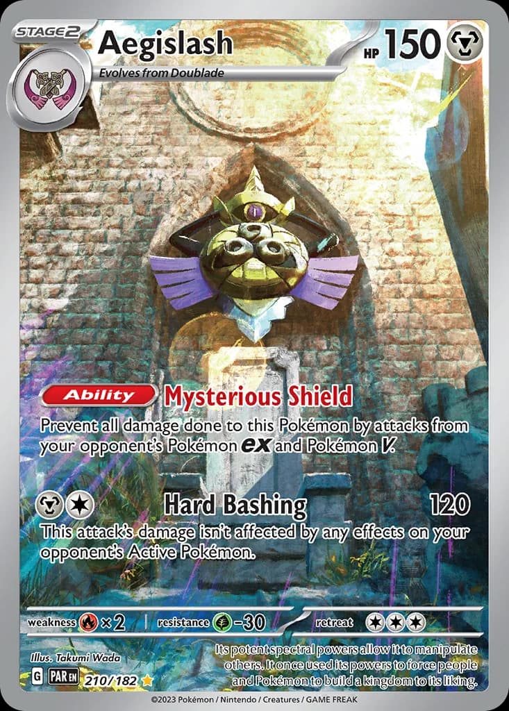 Aegislash card front, Paradox Rift 210/182