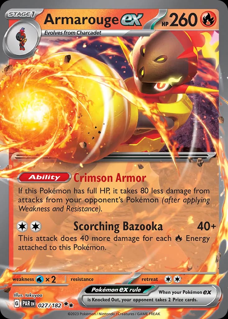 Paradox Rift Armarouge ex card front, 27/182