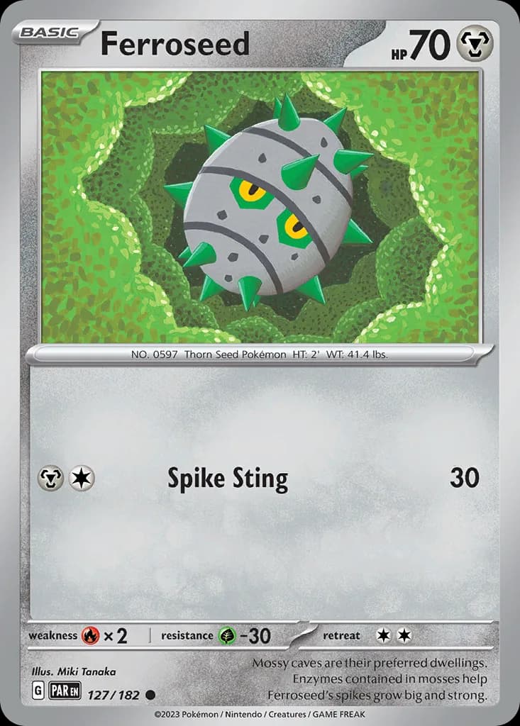 Paradox Rift Ferroseed card front, 127/182