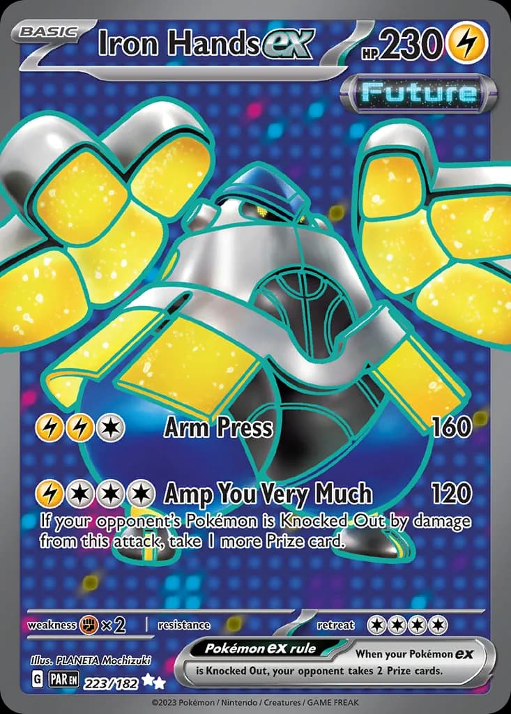 Paradox Rift Iron Hands ex card front, 223/182