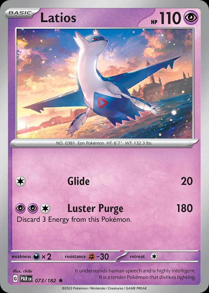 Paradox Rift Latios card front, 73/182