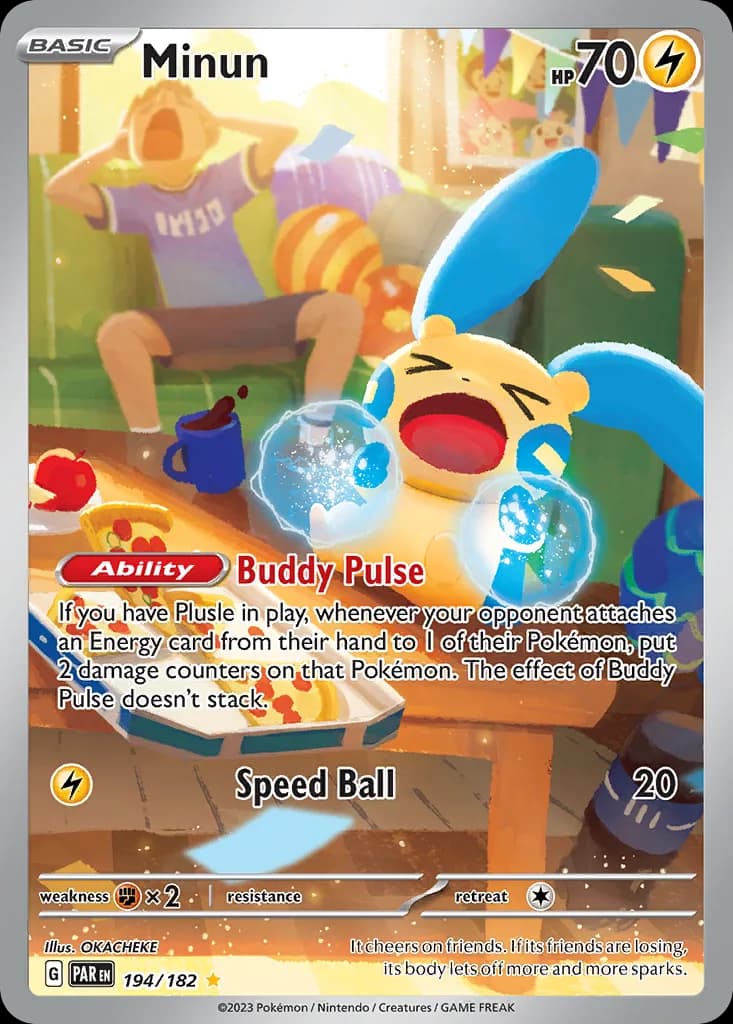 Paradox Rift Minun card front, 194/182