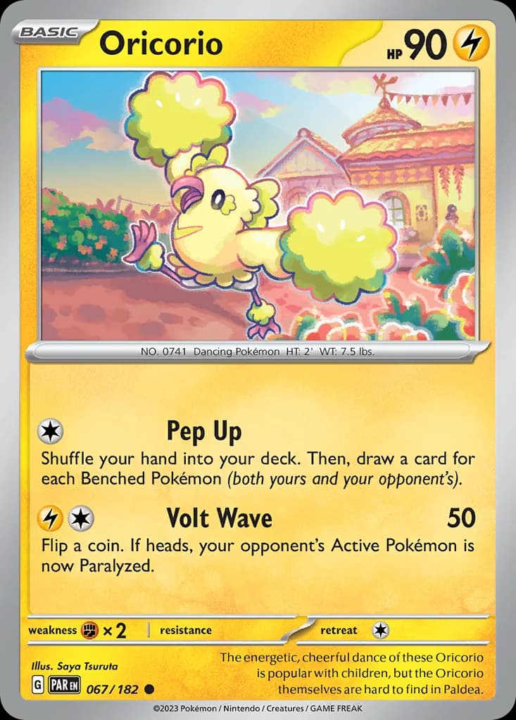 Paradox Rift Oricorio card front, 67/182