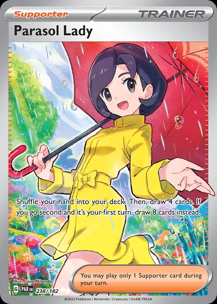 Paradox Rift Parasol Lady card front, 238/182