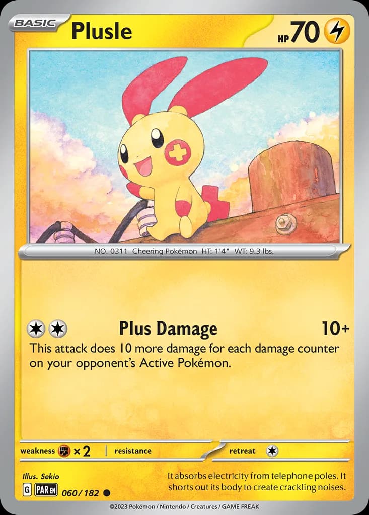 Paradox Rift Plusle card front, 60/182