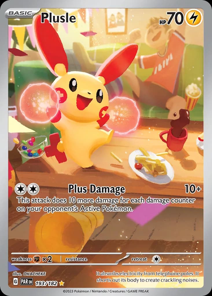Paradox Rift Plusle card front, 193/182