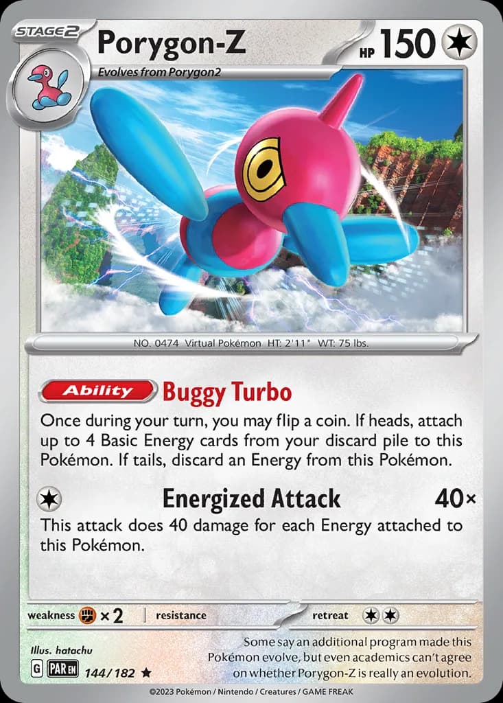 Porygon-Z card front, Paradox Rift 144/182