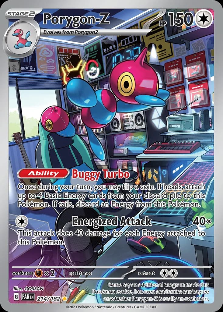 Porygon-Z card front, Paradox Rift 214/182