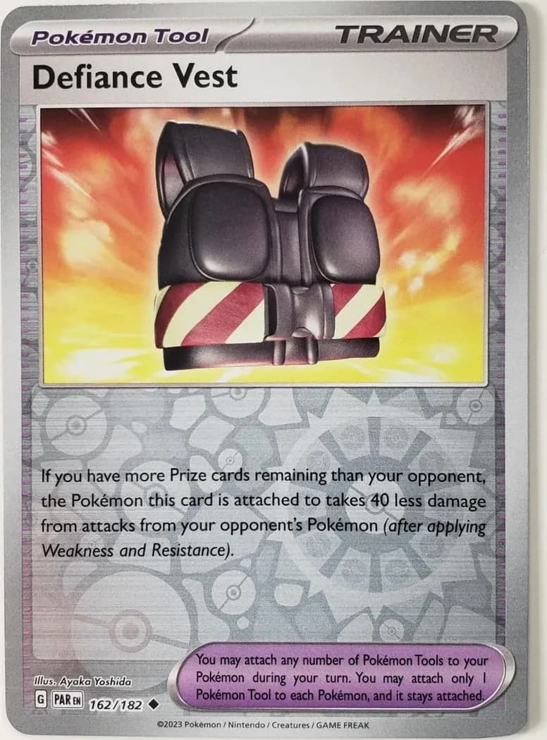 Defiance Vest reverse holo card front, Paradox Rift 162/182
