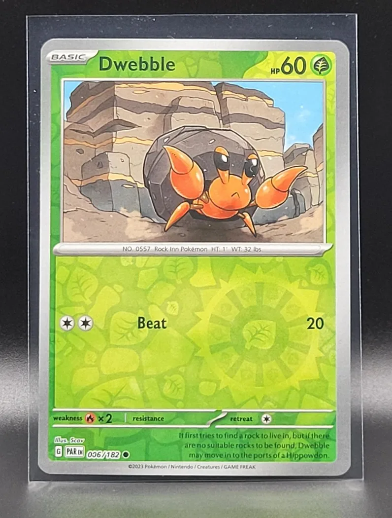 Dwebble reverse holo card front, Paradox Rift 6/182