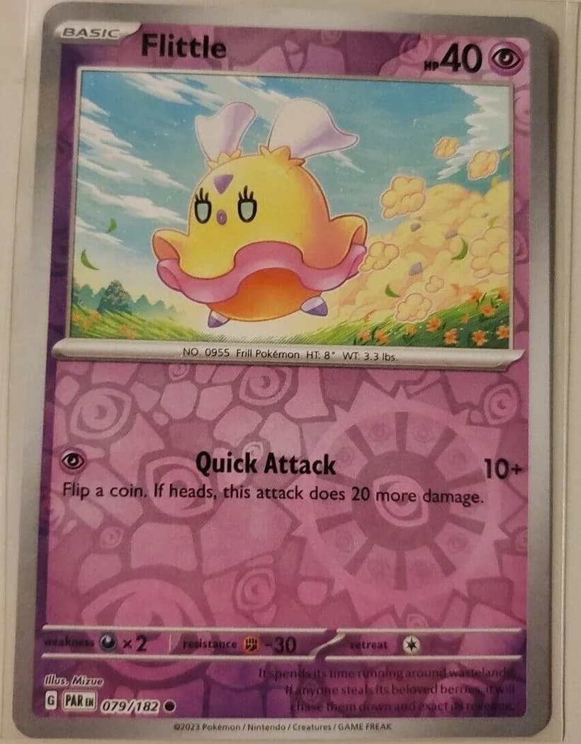 Flittle reverse holo card front, Paradox Rift 79/182