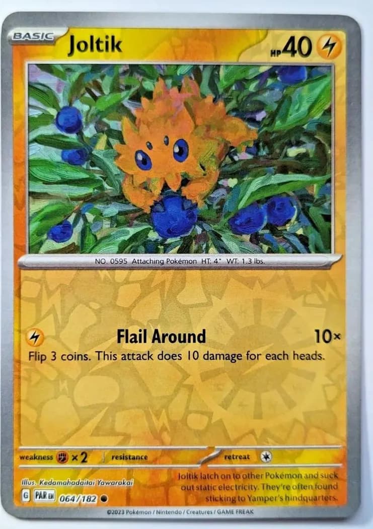 Joltik reverse holo card front, Paradox Rift 64/182