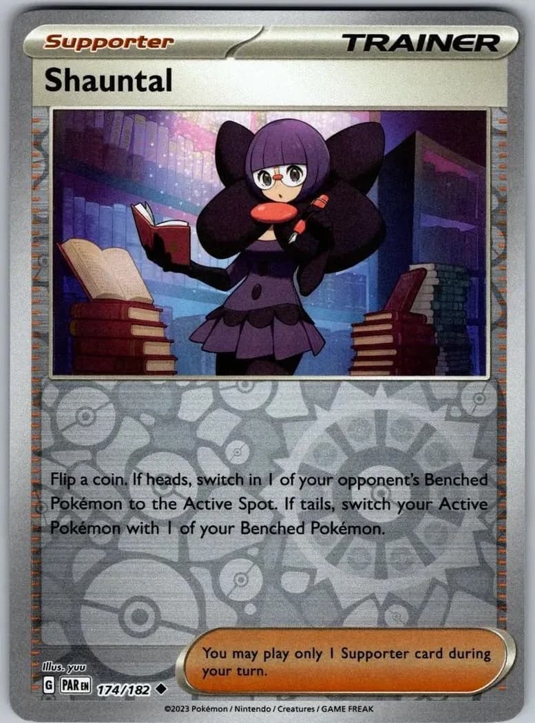 Shauntal reverse holo card front, Paradox Rift 174/182