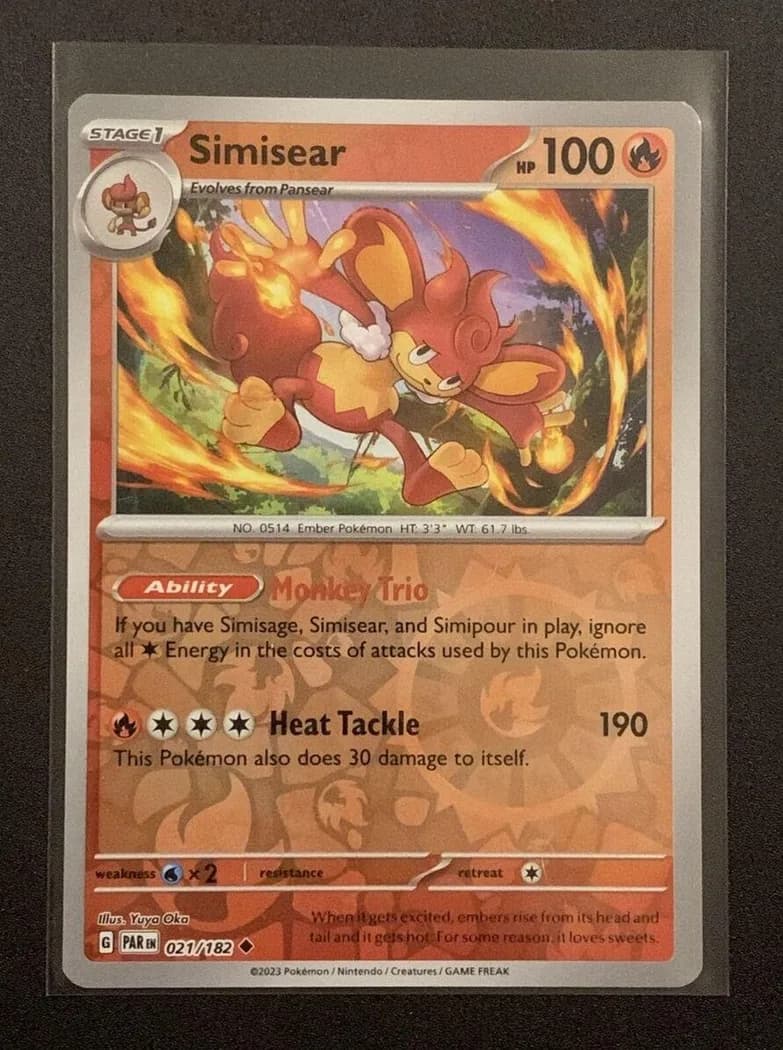 Simisear reverse holo card front, Paradox Rift 21/182