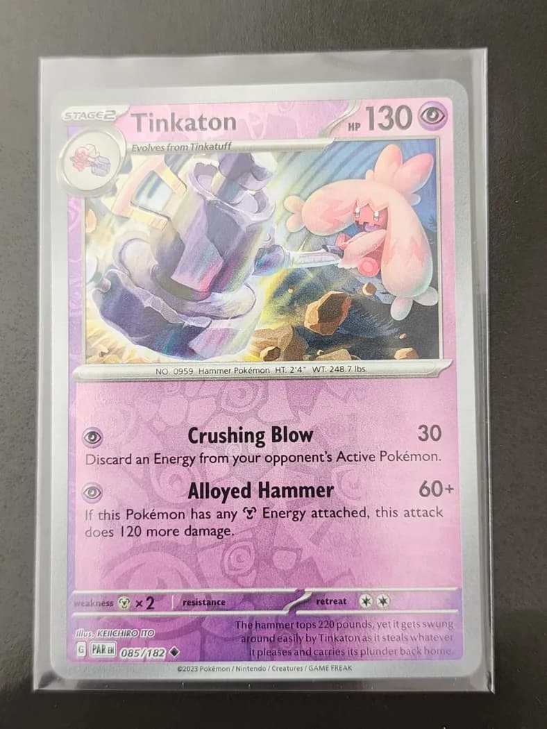 Tinkaton reverse holo card front, Paradox Rift 85/182