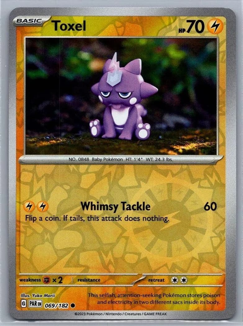 Toxel reverse holo card front, Paradox Rift 69/182