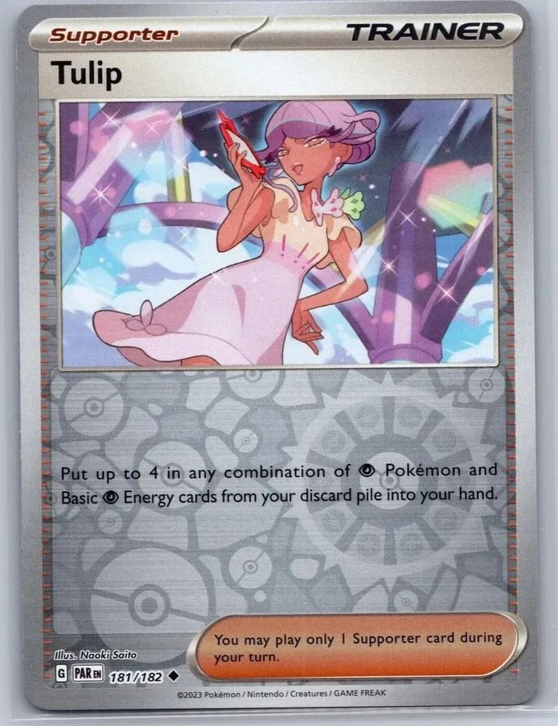 Tulip reverse holo card front, Paradox Rift 181/182