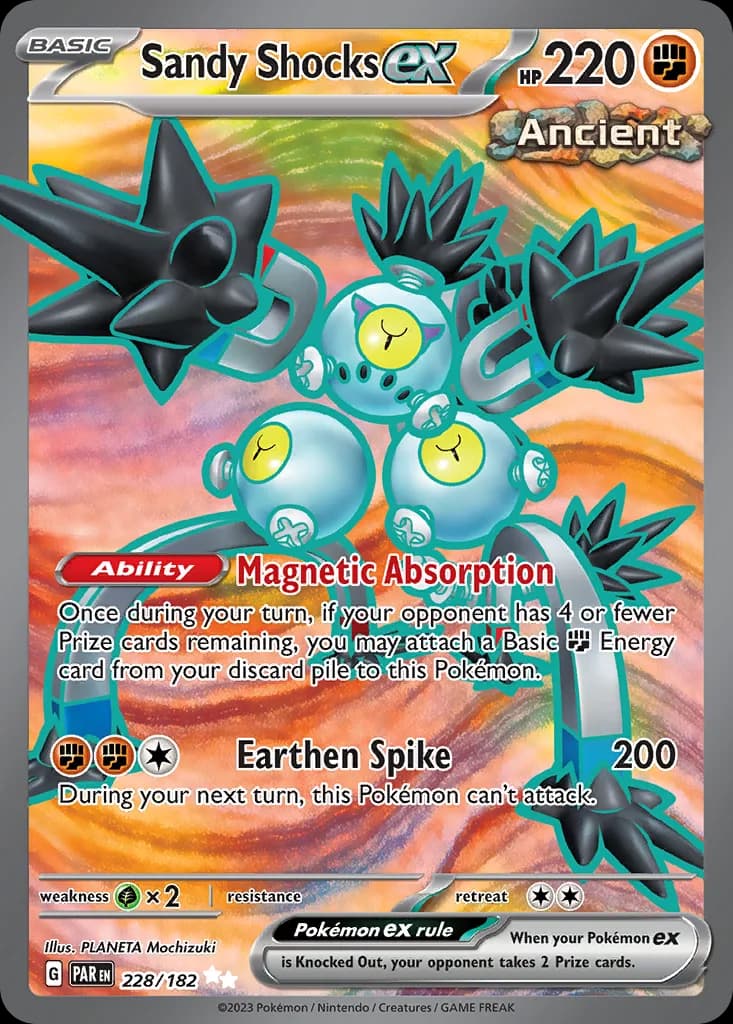 Paradox Rift Sandy Shocks ex card front, 228/182