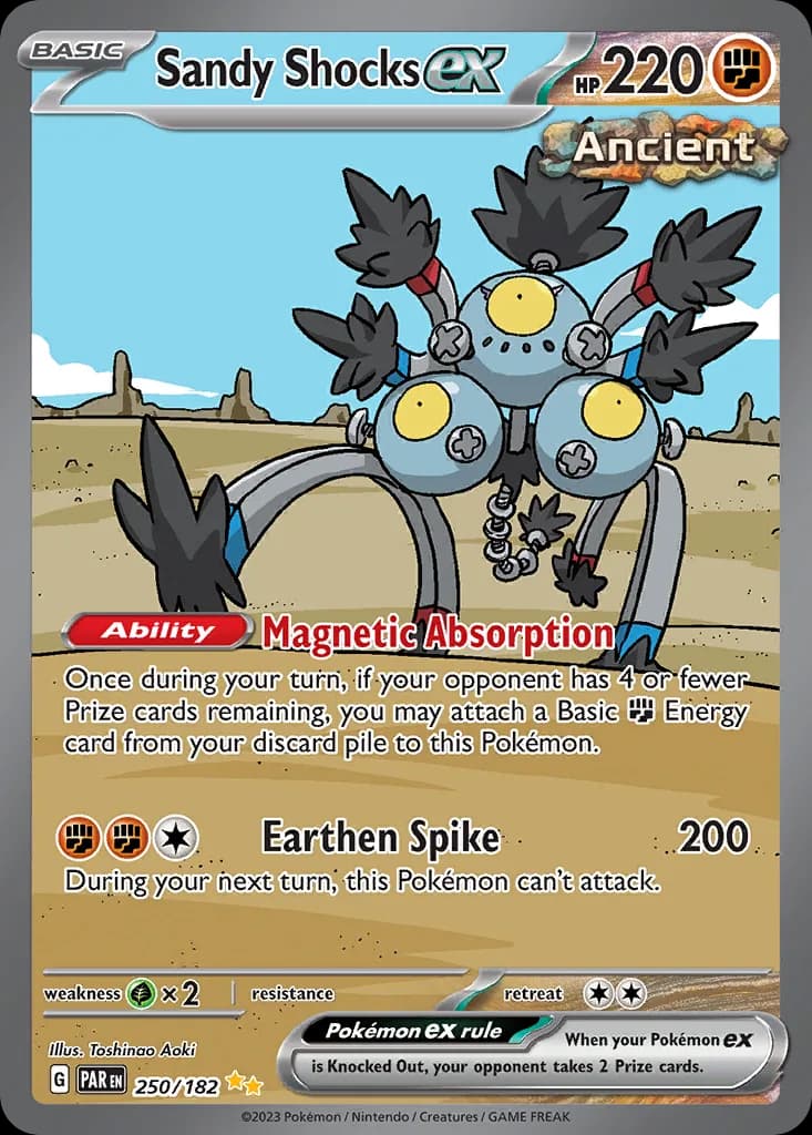 Paradox Rift Sandy Shocks ex card front, 250/182