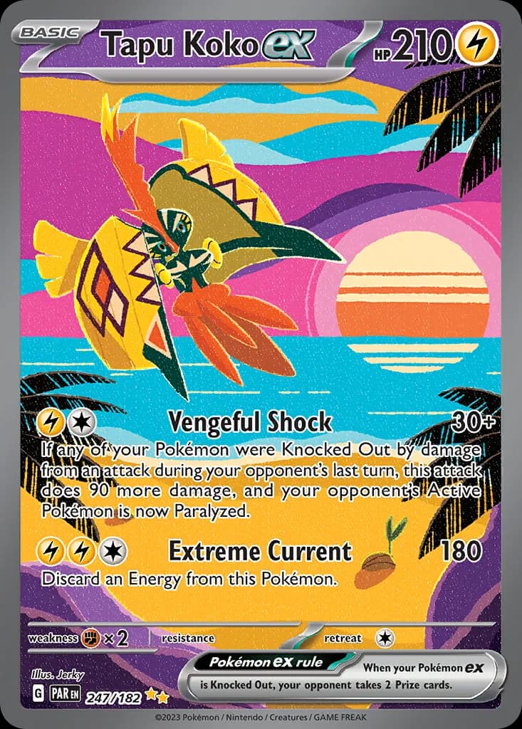 Paradox Rift Tapu Koko ex card front, 247/182