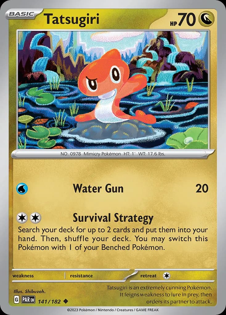 Paradox Rift Tatsugiri card front, 141/182