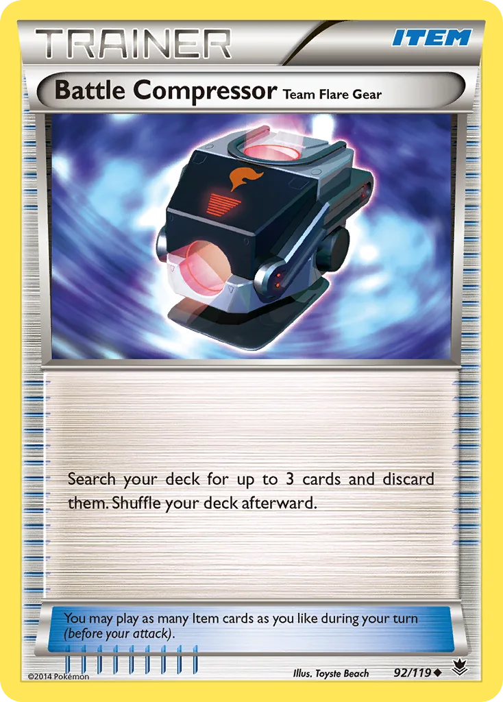 Phantom Forces Battle Compressor Team Flare Gear card front, 92/119