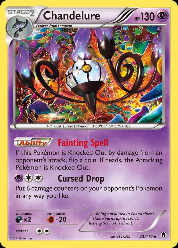 Chandelure card front, Phantom Forces 43/119