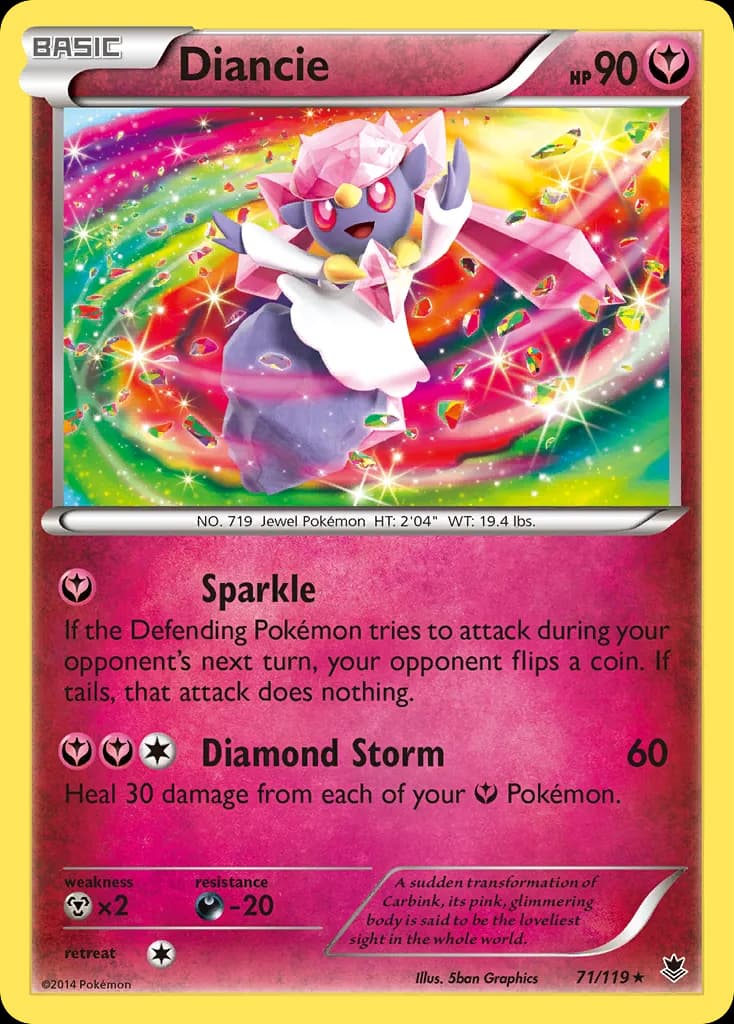 Phantom Forces Diancie card front, 71/119
