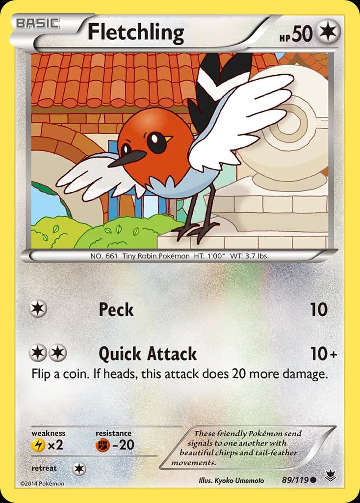 Phantom Forces Fletchling card front, 89/119