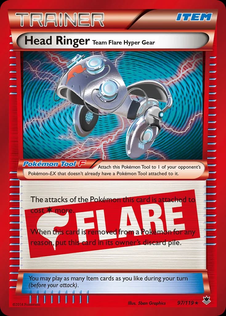 Phantom Forces Head Ringer Team Flare Hyper Gear card front, 97/119