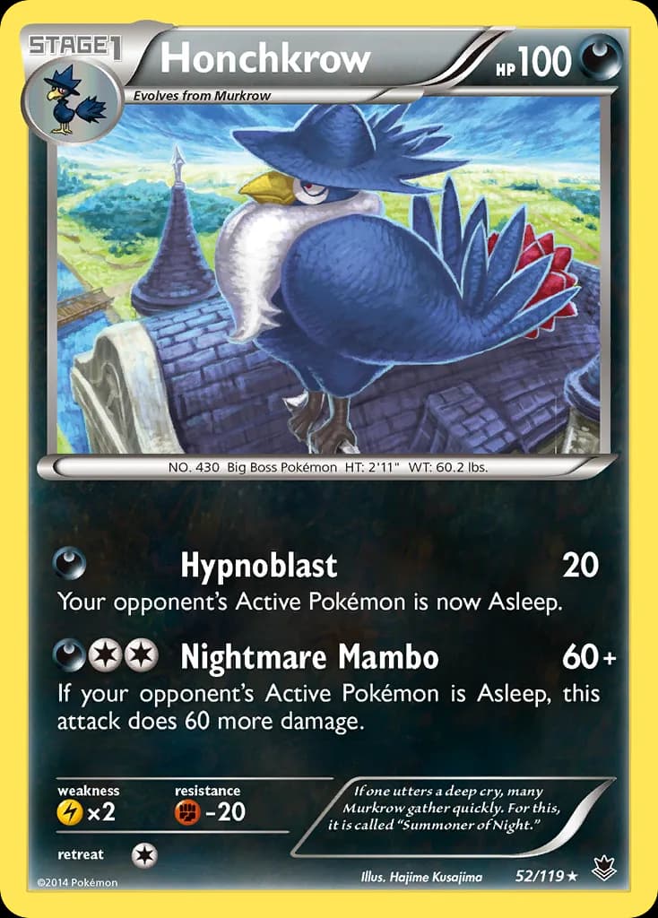 Phantom Forces Honchkrow card front, 52/119