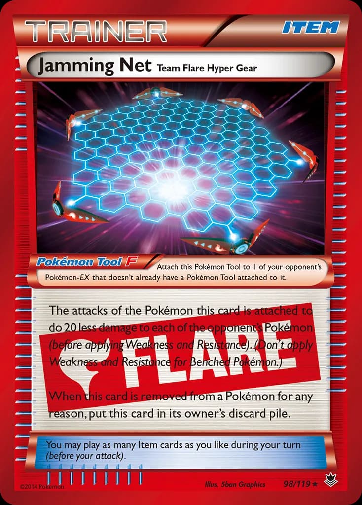 Phantom Forces Jamming Net Team Flare Hyper Gear card front, 98/119