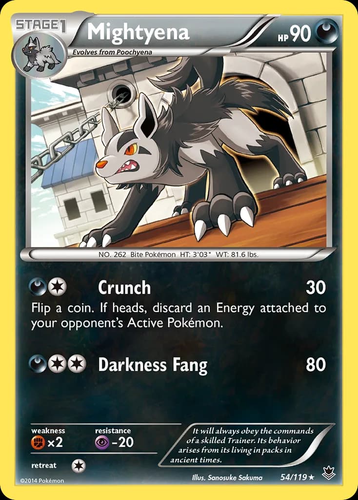 Phantom Forces Mightyena card front, 54/119