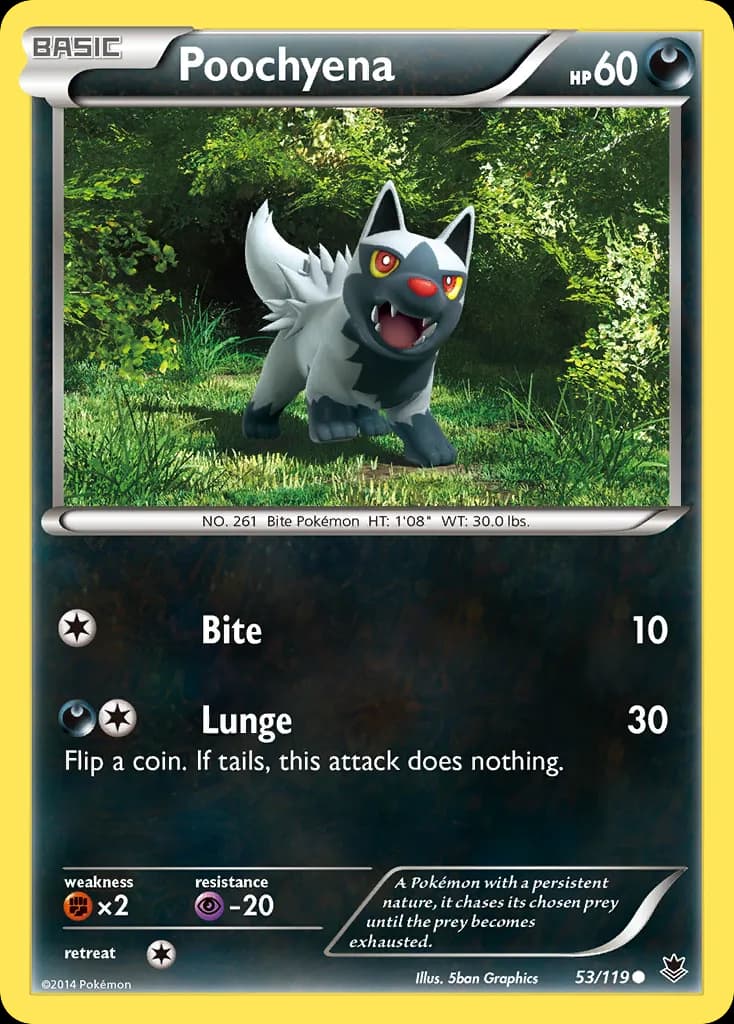 Phantom Forces Poochyena card front, 53/119